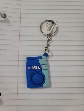 Milk Carton Pop It Fidget Keychain
